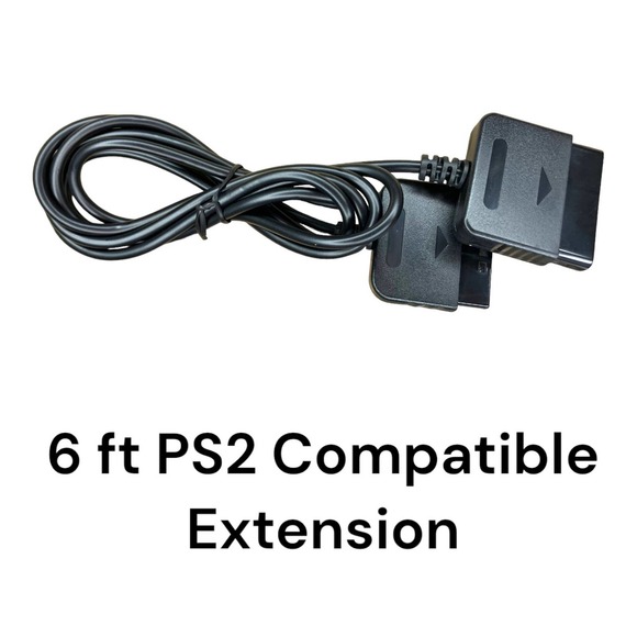 Playstation 2 PS2 Compatible 6 ft Controller Extension Cord Cable - Picture 1 of 1